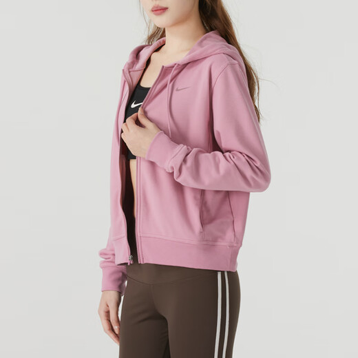 NIKE Women's 2025 Autumn New Fitness Sports Jacket Training Running Quick-Drying Breathable Casual Hooded Jacket FB5199-699 L