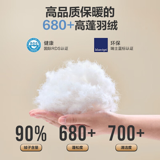 波司登（BOSIDENG）【断码清仓】轻薄羽绒服女短款90绒三防面料合体百搭便捷收纳外套 数字薰衣草6211 S 160/84A