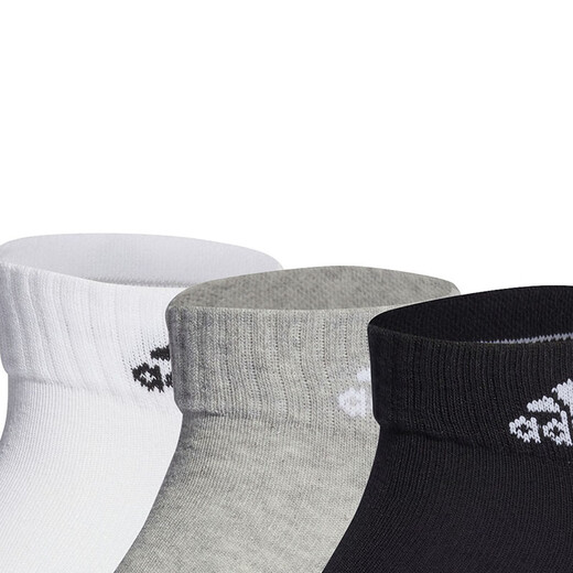 Adidas阿迪达斯男袜女袜2023春季新款运动袜三双装短袜低帮袜 IC1283 M