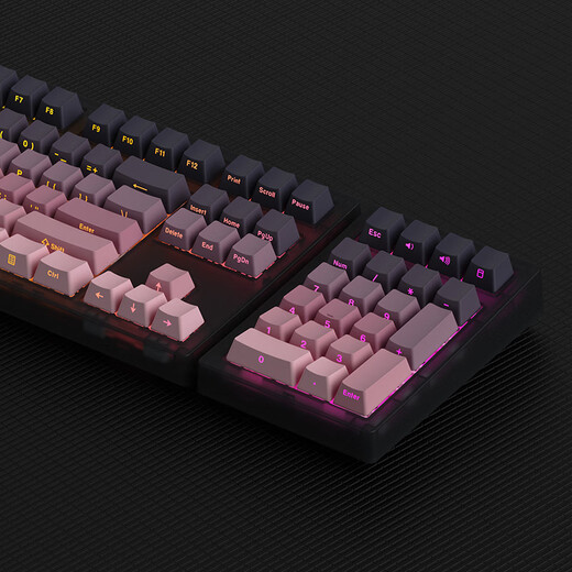 腹灵MK870Pro&MK-Pad 108键黑莓侧刻机械键盘三模黑曜石蓝牙有线无线蓝牙客制化电脑游戏办公 三模黑曜石（含MK-Pad）-黑莓侧刻 KTT茶轴