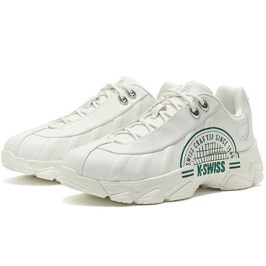 
KSWISS casual shoes for men and women spring new retro breathable couple comfort sneakers 9276-US 215 tofu white/dream silver 37