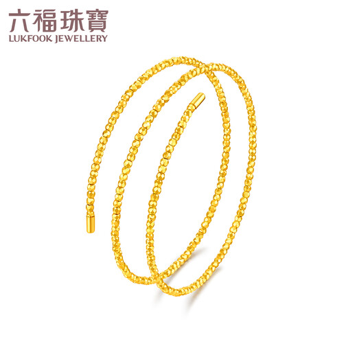Lukfook Jewelry Pure Gold Bundy Beads Gold Elastic Bracelet Hollow Gift Price 013507AA 6.68g (including labor cost 862 yuan)