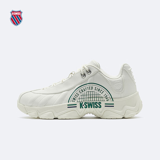 
KSWISS casual shoes for men and women spring new retro breathable couple comfort sneakers 9276-US 215 tofu white/dream silver 37