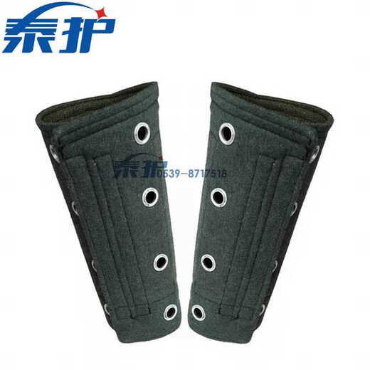 Glass wrist guards nationwide, hard anti-cut and anti-slash arm guards, anti-scratch sleeves, blue canvas, iron rings, steel bars, dark green, one size fits all