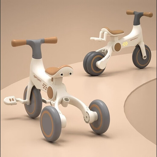 Xiaolegou Children's Tricycle Balance Bike Enfant Push Push voiture 1-3-6 ans 2 pédales coulissants pliables vélo pliable