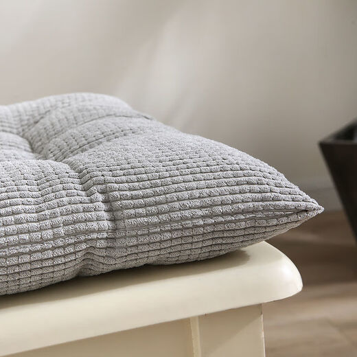 Yingzhuer thickened cushion office four seasons student classroom female stool floor mat butt cushion strap sedentary chair cushion corduroy square carbon gray 40*40cm