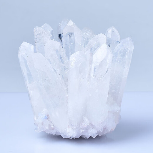 Cherry edge natural white crystal cluster raw stone ornaments bracelet degaussing rechargeable home living room office furnishings opening housewarming gift about 240 grams one piece (comes with base)