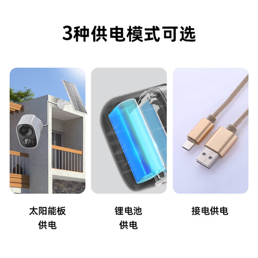 威视达康入户门家门口楼道不插电充电摄像头电池免电源监控器无线无需连wifi网络家用室外4g流量卡无网无电 【铁灰色充电4G版】免打孔+待机180天 256G内存卡