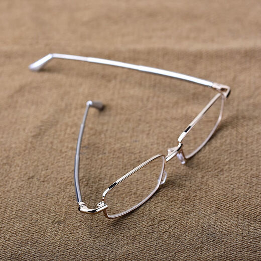 浅里折叠花镜高档天然水晶石头眼镜老花镜折叠式微型眼镜携带方便男女 水晶老花镜[带盒子] 45-49岁参考[100度]