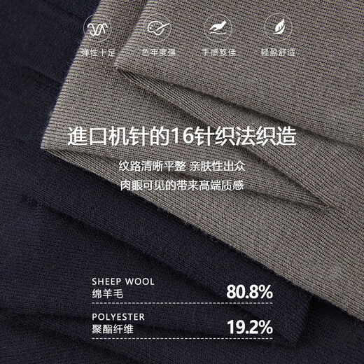 SANHEER yuppie gentleman German southern wool lightweight warm wool Henry collar men's thick sweater cardigan DAZ718 gray green L /50