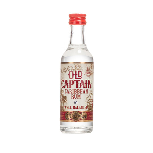 加勒海老船长白朗姆酒伴 mini小瓶洋酒 原瓶进口基酒   50ml/瓶 白朗姆酒酒伴 50mL 1瓶