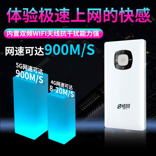 Changwang 5G portable wifi card-free unlimited traffic router wireless network truck-mounted mobile 5g telecom 5g computer home office outdoor live broadcast with no speed limit white new upgraded true 5G true 5G compensates ten for fake