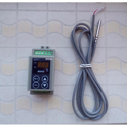 Bihe BF-D110A Microcomputer Universal Temperature Controller Solar Rail Type Pipe Return Water Thermostat Official Standard + Temperature Sensing Line + 10cm Blind Tube