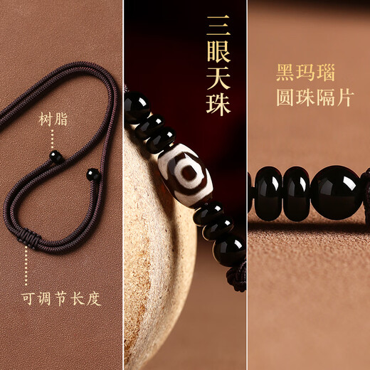 Shi Chuan Baishi Nine-Eyed Dzi Bead Pendant Amulet for Men and Women Authentic Necklace for Boys and Girls as Birthday Gifts