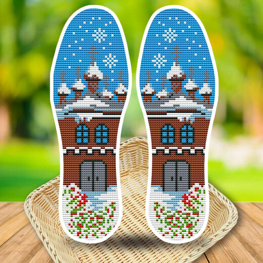 Sole de croix intérieure Stitch auto-embroderie à ceinture et filetage 2024 Nouveaux ping semi-finis épaissi un tissu de coton absorbant la transpiration à la main rouge 686 Ping an 39