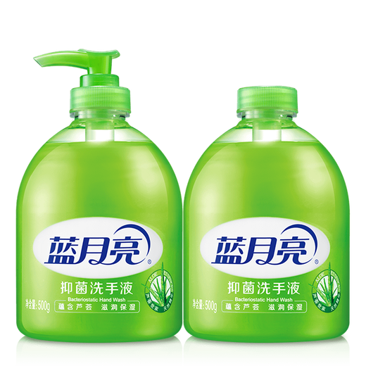 Blue Moon Hand Sanitizer Rich Foam Moisturizing Aloe Vera Healthy Antibacterial 99.9% 500g + Hand Sanitizer Refill 500g
