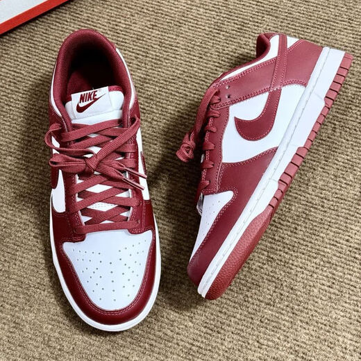 耐克（NIKE）休闲鞋男鞋2025夏季新款Dunk低帮板鞋轻便舒适透气耐磨运动鞋 DD1391-601白红 41