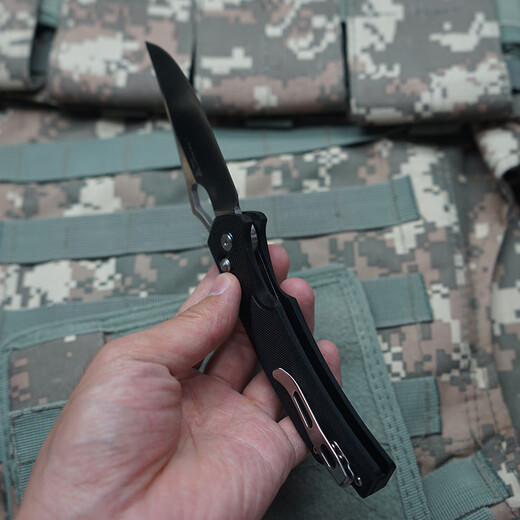 Zhenyuanxing Sanblade Wood 9201 Klappmesser Außenmesser Schwarz G10 Griff 10cr15comov Stahl tragbares Messer 9202 Schwarz G10