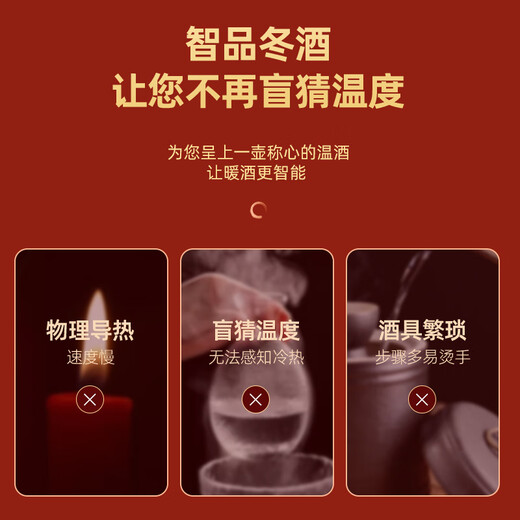 LOTOR wine warmer, electric milk warmer, wine warmer, wine scalding ceramic, rice wine, white wine heating pot, Chinese wine warming pot, health pot, palace red 0.25L gift box