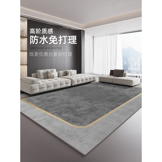 MPPMCK客厅地毯轻奢高级感免洗现代简约2024新款家用沙发茶几垫卧室可擦 15695 200*340cm 【防水加厚款】