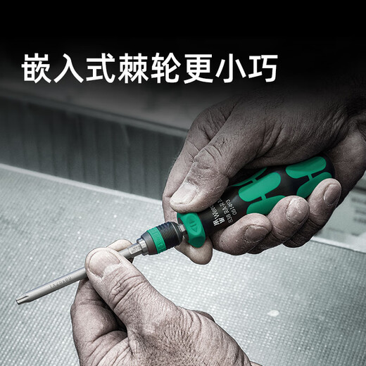 维拉（WERA）棘轮螺丝刀套装838RA德国进口快速强磁手柄快换接头十字一字组合 838RA-M快换头手柄15件套051061