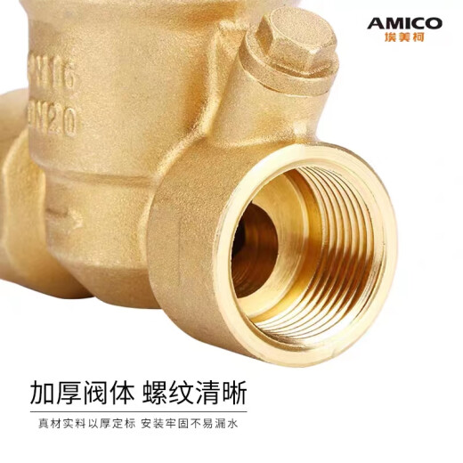 埃美柯719黄铜过滤可调减压阀Y12X-16T家用自来水调压降压稳压阀 DN20 (6分)