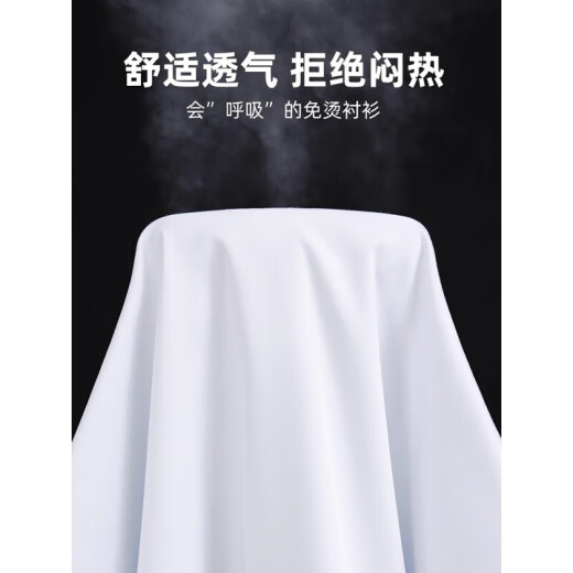 
Pierre cardin Xinjiang cotton free iron long-sleeved white shirt men's spring and autumn new middle-aged business formal suit striped suit shirt anti-wrinkle light blue thin strips 6623 [long sleeves] 39 [120-135Jin[Jin equals 0.5 kg]]