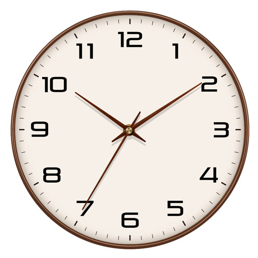 Made in Tokyo, Muyu series wall clock clock wall clock living room 2025 new electronic clock 30cm mocha brown