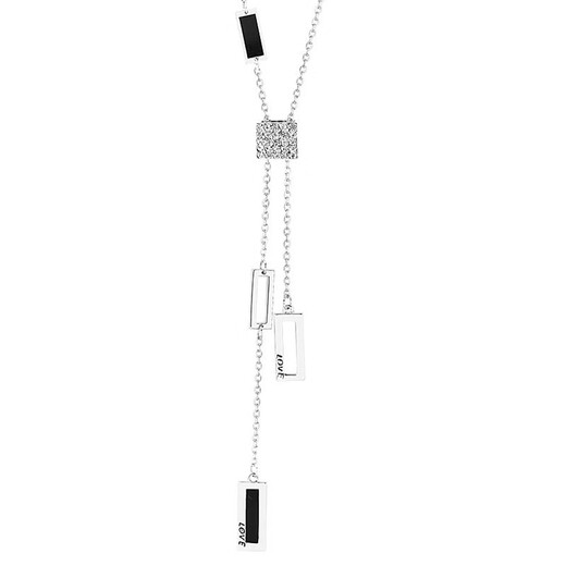 Fangnut Tuju Geometric Sweater Chain Female Long Ting Chain Young Fracket Pendant Fashion accessories New Year Gifts Give Girlfriend Gessor Geometric Sweater Chain-Silver Silver-Silver