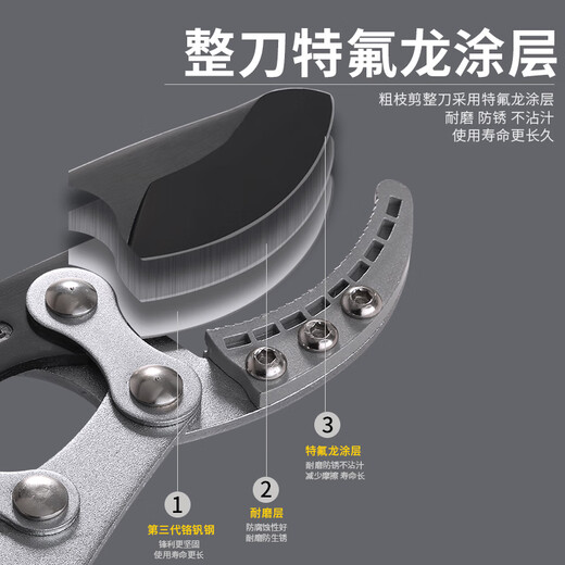 Zhengqi thick fruit tree pruning scissors, vigorous greening pruning pruning branches, garden special powerful scissors for flowering and tree branches, labor-saving, extra-long model comes with spare blade + folding saw