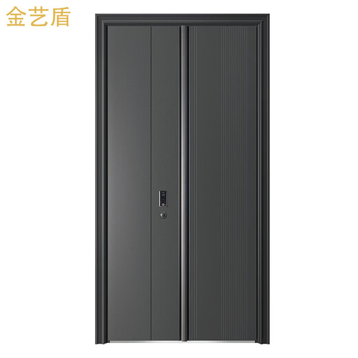金艺盾门业（A32梦云)精雕板通体长拉手入户门嵌入式智能锁支持私人订制 A32梦云单门