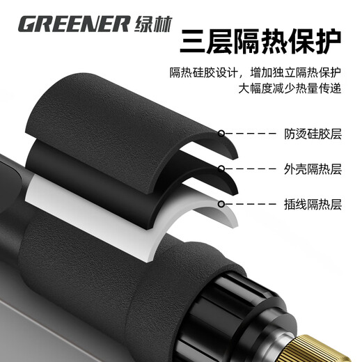Green Forest Electric Soldering Iron Household 60W Internal Heating Intelligent Temperature Control Chromium Iron Luo Iron Tin Welding Artifact Electric Welding Pen Set 17 Pieces