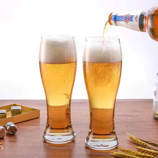 CLITON Waist Beer Cup Home Glass Water Cup Draft Beer Cup Bar Restaurant Large Capacity 697ml Beverage Juice Cup 2 Pieces