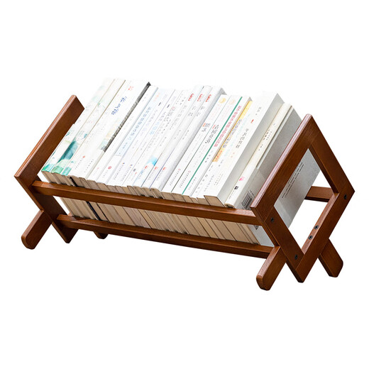 Old bamboo craftsman desktop small bookshelf simple table storage rack simple book cabinet student storage storage bookend brown 52 long