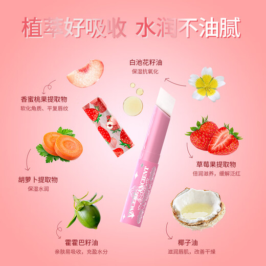 VINCERE ANCIENT imported from Thailand small strawberry color-changing lip balm lip balm chapped lips hydrating mild moisturizing 1.7g
