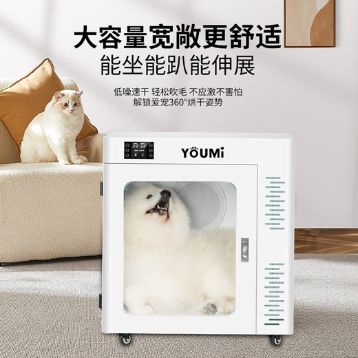ARCANE CAT Caja de secado inteligente para mascotas Youmi Secador de baño para perros y gatos completamente automático Soplador de agua para perros medianos y grandes Comercial para el hogar Modelo insignia YM06 120 litros recomendado 40 Jin Jin equivalente a 0,5 kg dentro
