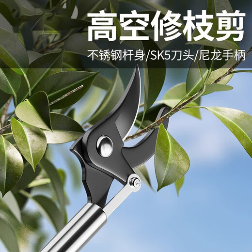 High-altitude pruning shears telescopic pole stainless steel pruning high-branch fruit trees pruning branches special scissors 8 1 upgraded stainless steel reinforced rod