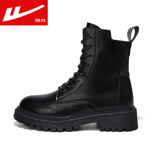 Pull-back Martin boots for women 2023 new autumn high-top boots for women British style women's boots Korean style short boots for women black single lining 38