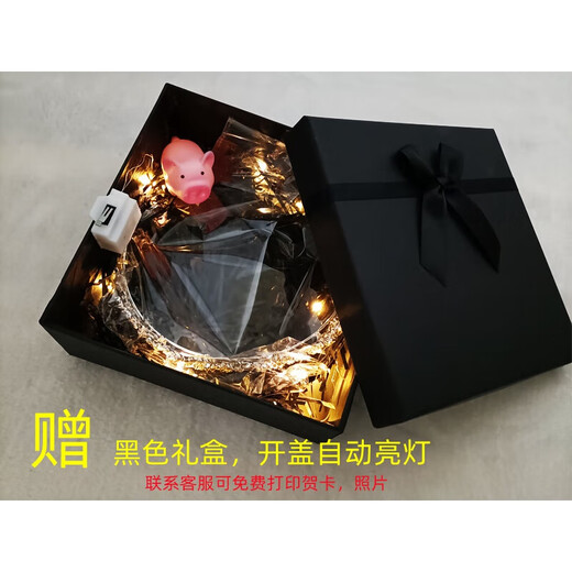 Shijun (SHIJUN) Crown Tiara Birthday Korean Princess 18-year-old Bride Super Fairy Adult Ceremony Accessories Headband Queen Crown Internet Celebrity Y-012 Silver Gift Box + Self-Lighting Light after Opening the Cover