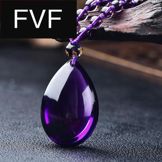 FVF Amethyst Water Drop Pendant Sweater Chain Men's and Women's Design Necklace Pendant Jewelry Valentine's Day Gift for Girlfriend Pendant Plus Ordinary Rope