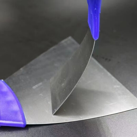 High carbon steel putty knife, plastic handle, small shovel, putty scraper, putty knife, grout knife, caulking scraper, plastic handle putty knife - blue handle - 5 inches - 1