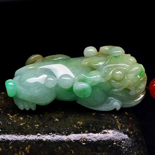 Un colgante de Jade Jade Pixiu de mil años, hombres y mujeres de flores flotantes de hielo Pixiu Jade, colgante Jade Jade, QZF681P