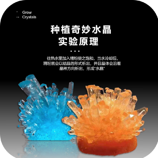 
Okayson Children's Crystal Planting Experiment Set Hand-made Diy Making Growth Crystals Primary School Students Boys and Girls Educational Toys Growth Crystals + 6 Display Box