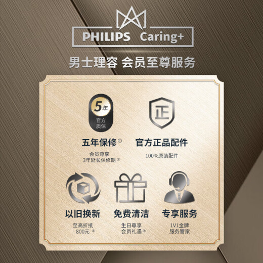 
Philips (PHILIPS) electric razor classic 9 series luxury version of Brutalist custom Yongyao gift box SkinIQ technology razor knife Father's Day birthday gift for husband National subsidy