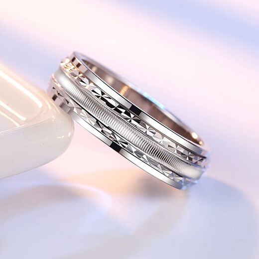 Chinese gold fortune-turning silver ring men's turnable closed tail ring boy's birthday gift for boyfriend and husband anniversary fortune-telling ring No. 20 - Jingsuda