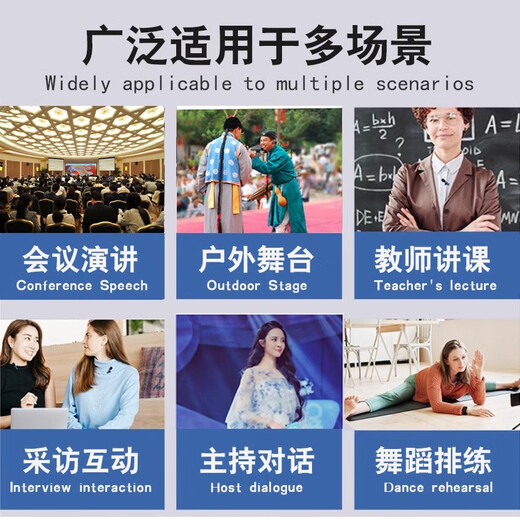 Xiexunda Wireless Microphone Host's Same Style Little Bee Amplifier with Invisible Color Headset Trolley Speaker Earhook Head-mounted Microphone Special for Dance Yoga Teachers Lightweight (One for Two Microphones) Sports Color Bi-Ear Hanging Wireless Microphone UHF Standard Configuration + Charging Head