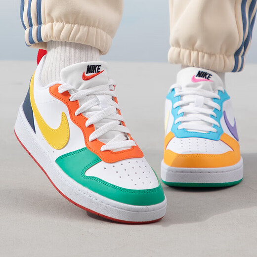 NIKE耐克女鞋大童鞋2024春新款COURT BOROUGH透气板鞋耐磨运动休闲鞋 FQ8373-902/多色 36.5