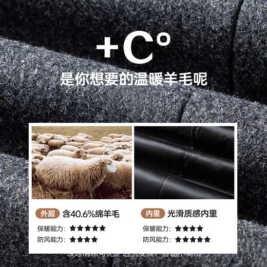 SHANSHAN杉杉羊毛西装外套男秋冬新款加厚男士外套商务通勤上班正装礼服 灰色 4XL /195【建议180-195斤】