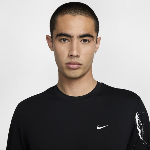 耐克（NIKE）官方JA莫兰特男子防晒速干长袖篮球上衣夏季HJ3892 010黑/白 M
