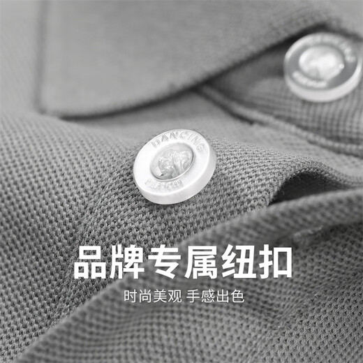 Dancing with Wolves [scattered embroidery] Lapel Short Sleeve T-shirt for Men 2025 Summer New Solona Skin-Friendly Polo Shirt 6173 Medium Gray 003 XL (180)